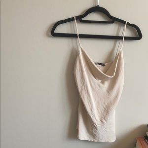 Zara Cream Scoop Top